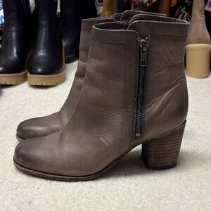 Frye Brown Leather Ankle Booties